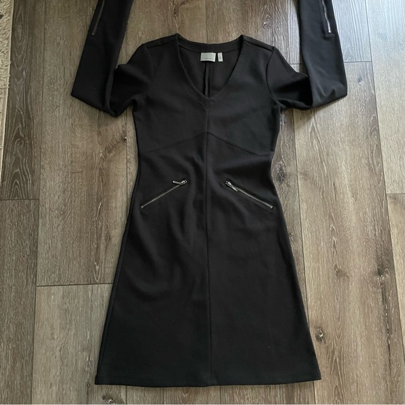 ATHLETA Celebration Ponte Knit Dress Size XS Black - Picture 3 of 8